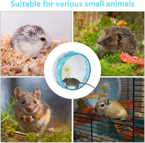 Hamster Exercise Wheel Silent Spinner for Cage, Plastic Small Animal Exercise Wheels for Dwarf Syrian Hamster