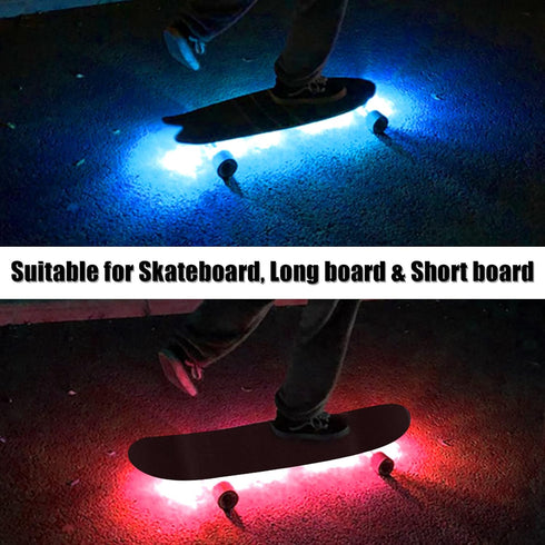 LED Skateboard Light, Remote Control Longboard Light, 16 Color Change, Waterproof and Shockproof