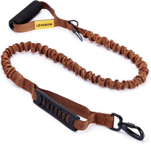 6FT Heavy Duty Elastic Bungee Dog Leash, Shock Absorbing with Comfortable Padded Handle for Medium & Large Dogs