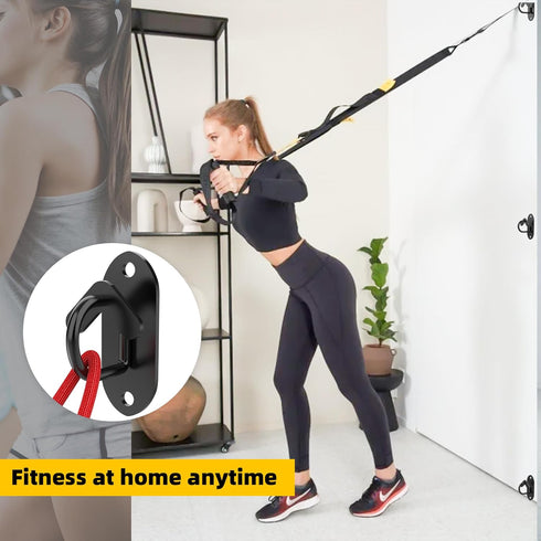 Resistance Band Wall Anchors System, Space-Saving Workout Anchors for Exercise Bands, 3 Pcs