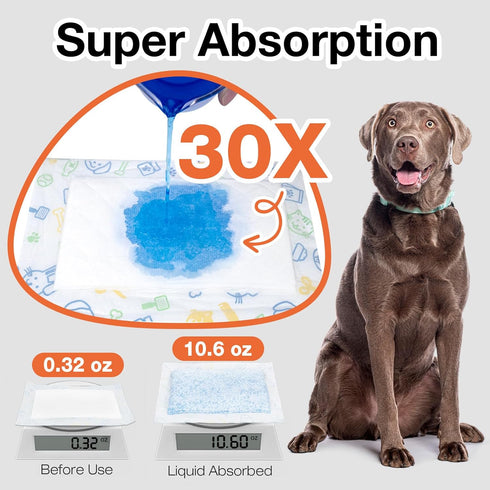 FurVeluxia Dogs(100ct), Dog Diaper Liners for Male and Female Super Absorbent Disposable Dog Diaper Booster Pads