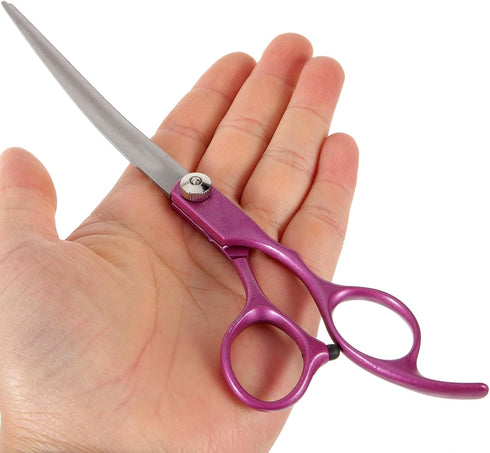 0 Inch Set 4 BESPORTBLE Pet Grooming Scissors Pieces Rose Purple Stainless Steel Dog Hair Scissors with Straight