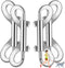 Dog Leash Double Ended Snap Hooks for Walking Running, Stainless Steel Clips for All Pet Leash, 4 Pack