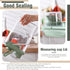 Maxdot 2 3 Qt/2.8 Pcs Bird Seed Storage Container L with Tight Lids Airtight Cup Pet Food Storage Measuring Containers