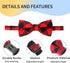 Segarty 6 PCS Dog Bow Tie, Holiday Grooming Bulk Bows for Pet Puppy Photography, Cute Plaid Patterned Gift