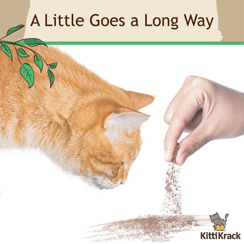 KittiKrack Organic Silvervine Catnip Powder Substitute - 3 Individual 5-Gram KittiKrack Powder Packs