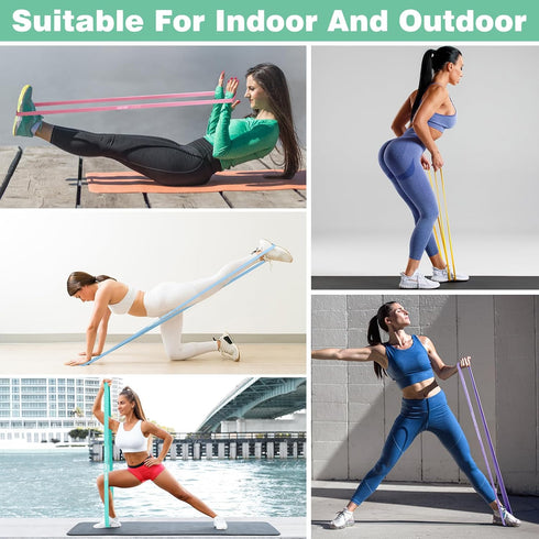 Resistance Bands, Pull Up Bands, Thick Heavy Resistance Band Set with Door Anchor, Elastic Bands for Body Stretching