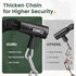 Titanker Security Anti-Theft Bike Chain Lock - 6mm, 8mm, 10mm Thick Chain for Bicycle, Motorcycle, Door