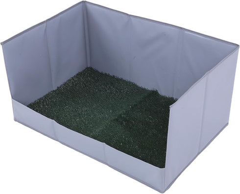 Julihai Dog Grass Pad with Tray, Artificial Turf Dog Litter Box Foldable Potty