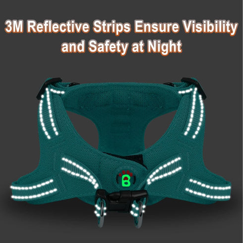 Dog Harness, Step in Dog Vest Harness, Reflective Adjustable No Pull Harness for Small Medium Dogs and Cats