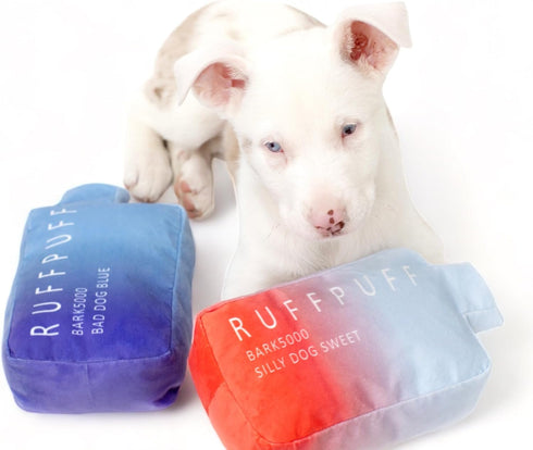 Dog Toys - Funny Cute Plush Dog Toys with Squeaker - Parody Dog Toy - Puppy Toys - Dog Birthday - Funny Dog Toys (Blue)