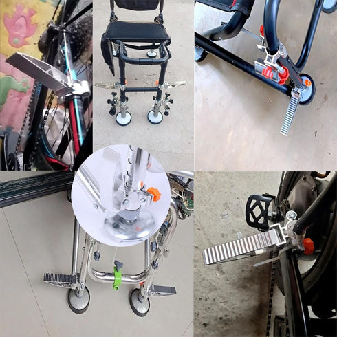 UtySty 2 Pack Commode Fishing Chairs Foot Pegs Tall Directors Chairs Footrest Pedals for Casting Platform Boat Fishing