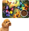 HEAKIERG Pet Bowl Mats for Food and Water Cat Dog 19.6"x24", Cat Play