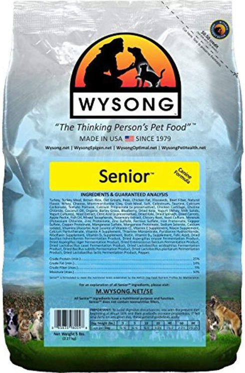 Wysong Senior Canine Formula Dry Diet Dog Food, 5 Pound Bag
