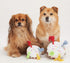 PET LONDON Dog Birthday Cake Squeaky Toy - Soft Plush with Rope Candles in Bright Colors for Dog Birthday Celebrations
