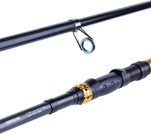 Sougayilang Telescopic Fishing Rod - 24 Ton Carbon Fiber Ultralight Pole with CNC Reel Seat