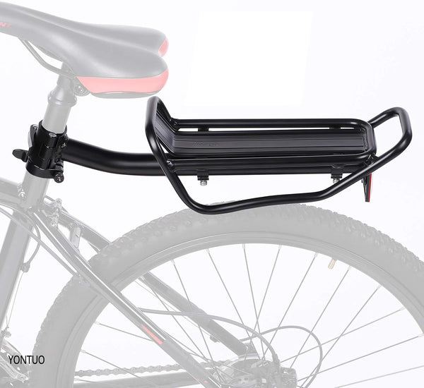 Rear Bike Rack with Quick Release Camp - Retractable Aluminum Alloy Bicycle Cargo Rack for 26"-29" Frames