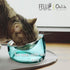 Felli Pet Oblik Anti Whisker Fatigue Cat Bowl Raised Stainless Steel Angled Wide Shallow Dish for Dry Wet Food, Vomit & Spill Proof Tilted Elevated Feeder Acrylic Base (0.5Cup, Classic)
