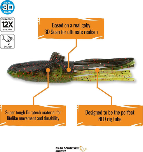2.75 Inch Savage Gear NED Goby Fishing Lure - Soft Bait