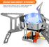 Odoland 3500W Windproof Camping Gas Stove with Windscreen, Fuel Canister Adapter, Piezo Ignition, Portable Carry Case