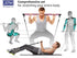 JDW Enterprises Pilates Bar Kit, 2 Standard & 2 Strong Bands for Full-Body Workout, Storage Bag Included