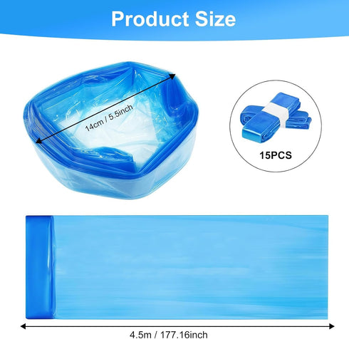 15 Pack Cat Litter Refill Bags, Diaper Refills With Refill, Excellent Sealing and Toughness Compatible With all Refill
