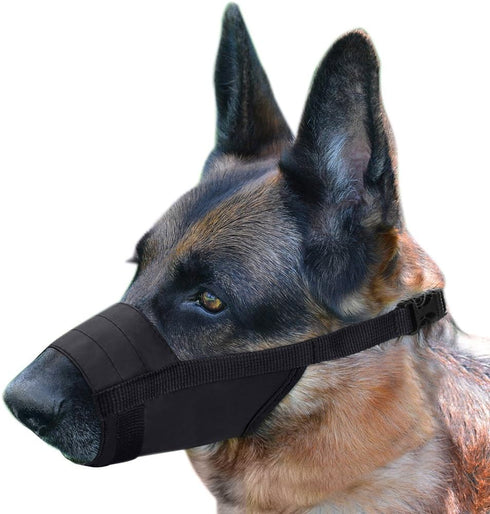 CollarDirect Adjustable Dog Muzzle Set of 2PCS, Soft Breathable Nylon Safety Mouth Cover for Small Medium Large Dogs,