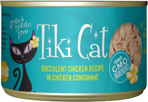 Tiki Cat Luau Grain-Free Wet Food, Poultry or Fish in Consomme for Adult Cats & Kittens, 6oz, 8pk, Chicken