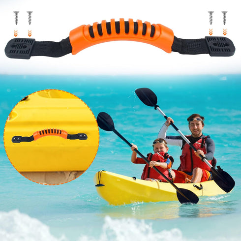 Kayak Carry Handle Rigging Kit with 19.7 FT 5mm Elastic Bungee Cord, Pad Eyes, J Hooks, Screws for Kayaks