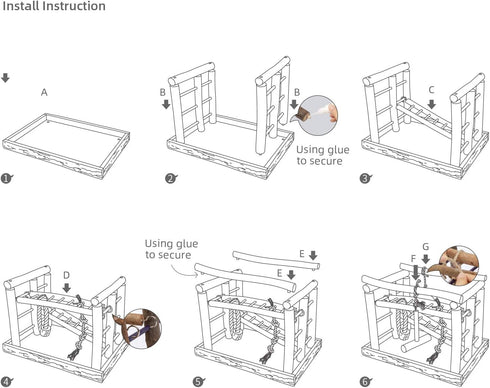 Niteangel Bird Activity Center - Natural Playground for Birds