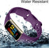 GEAK 4 Pack Slim Band for Fitbit Charge 5/Charge 6, Soft Silicone Sport Replacement Wristband (Black/Plum/Blue