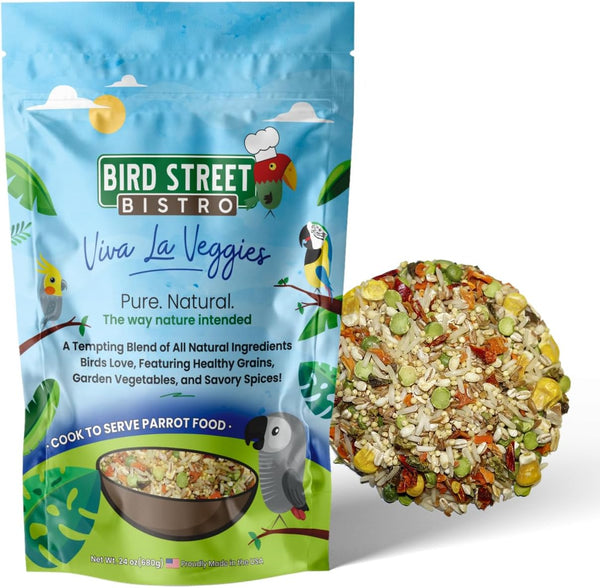 Parrot Food - Parakeet Food - Cockatiel Food - Natural & Organic Grains, Legumes, Non-GMO Fruits, Vegetables, Healthy
