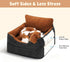 30 lbs, Avont Dog Car Booster Seat for Small/Medium Dogs Under Elevated Puppy Carseat, Front Seat Pet Car Bed -Black