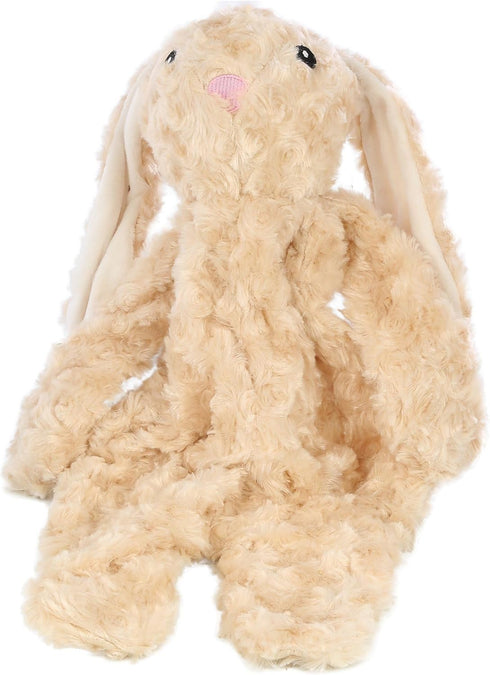 Pet Lou Stuffingless Floppy Plush Dog Toys, Durable Chew Toys for Large and Medium Dogs (TAN, 19 Inch Rabbit)