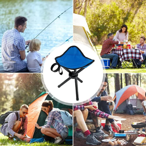 GLMFAN Folding Tripod Stool Collapsible Camping Stool Small Tripod Hunting Chair Portable Seat Lightweight Fishing