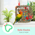 Wontee Hanging Bird Climbing Net for Parrot, Straw Braid Rope Foraging Wall Swing Toy for Budgie Cockatiel