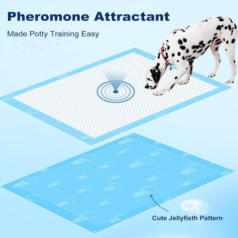28x44in 12 (30 Counts) MIZOK Dog Pee Pads Extra Long Dog Pads Cups Superior Absorption Leak-Proof Pee Pads for Dogs