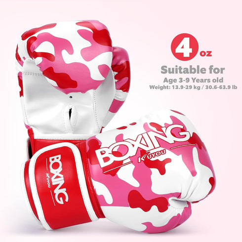 Kids Boxing Gloves for Children 3-9, Youth Boys Girls Toddler PU Cartoon Sparring Training Boxing Gloves
