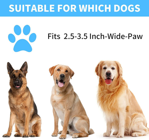 Comotech Dog Paw Cleaner with Bath Brush & Towels - Adjustable Ring Handle for Long and Short-Haired Dogs