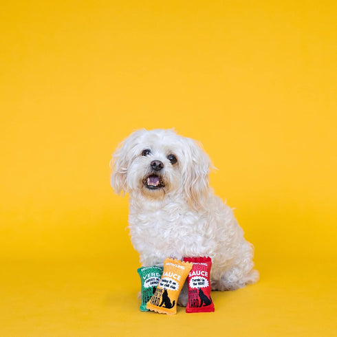 Fringe Studio Plush Dog Toy, Howling HOT Sauce, 3 Piece Set for Small Dogs, Wagsdale Collection (289510)