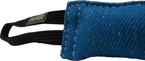 Viper Synthetic K9 Tug Toy with Two Handles for Adult Dogs and Puppies, Rubberized Handles, Blue, 16" x 2"