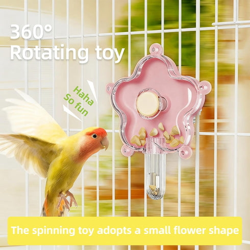 Bird Parrot Foraging Toy Bird Feeding Toy, Spinning Wheel Chew Toy, Enrichment & Training Parrot Puzzle Toys Ideal