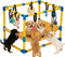 Bullro Puppy Play Gym with 8 Hanging Toys, Dog Jungle Gym Indoor with
