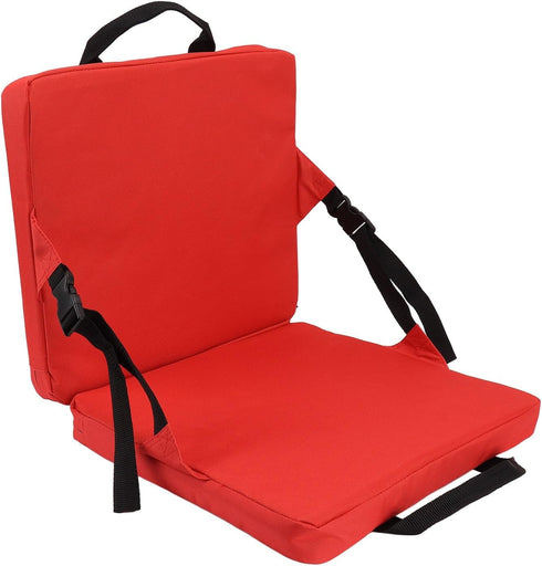 1PCS Jeanoko Stadium Folding Chair Cushion with Back Support, Foldable Stadium Seat Cushion,Storage Pocket for Lawn