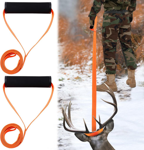 PAMASE 1700lbs Loadbearing Deer Drag Rope, Hunting Gear Strap for Men and Women, Sturdy Rope with Soft Handle