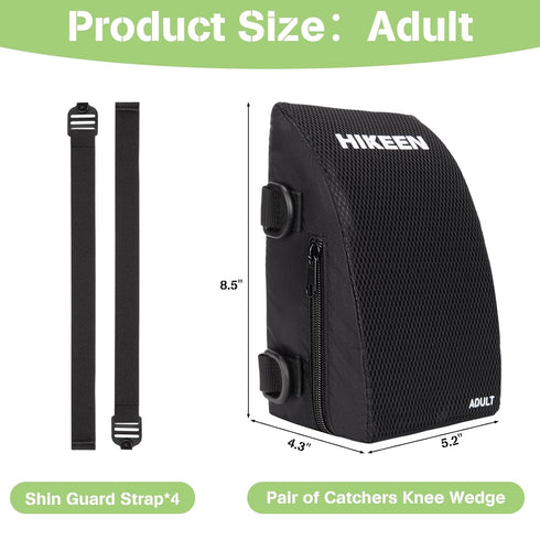 Hikeen Knee Savers for Catchers, Catcher Knee Pads for Baseball Softball with Removable Sponge Block