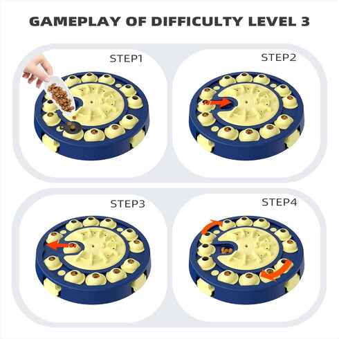 3 4 KADTC Dog Puzzle Toy, Large Size, Levels of Step-by-Step Challenge Ways to Play Beginner to Advanced Slow Feeder