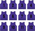 Set of 12 Numbered (1-12) Soccer Vests/Sport Pinnies/Training Bibs with Free Carry