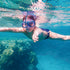 Swim Snorkel Front Mounted with Silicone Mouthpiece for Adult Swimmers Snorkeling and Diving