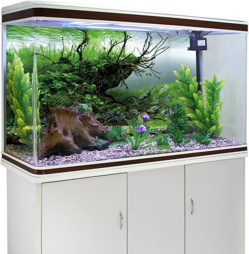 AWERT 24x12 inches Branches Fish Tank Background, Seaweed and River Bed & Lake Vinyl Background